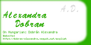 alexandra dobran business card